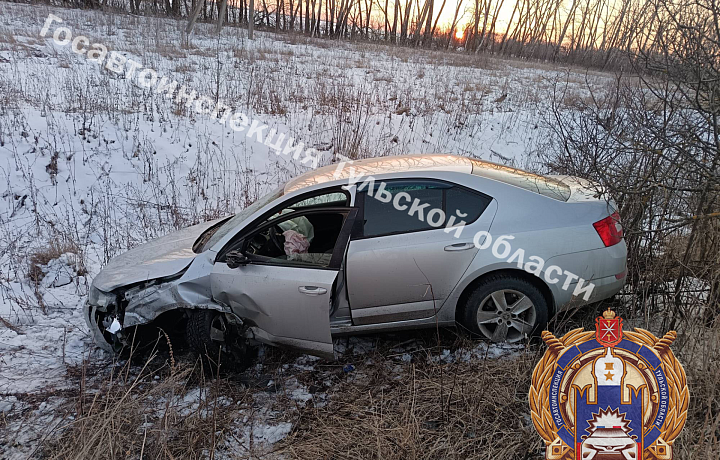 В Кимовском районе водитель автомобиля Ford пострадал в ДТП