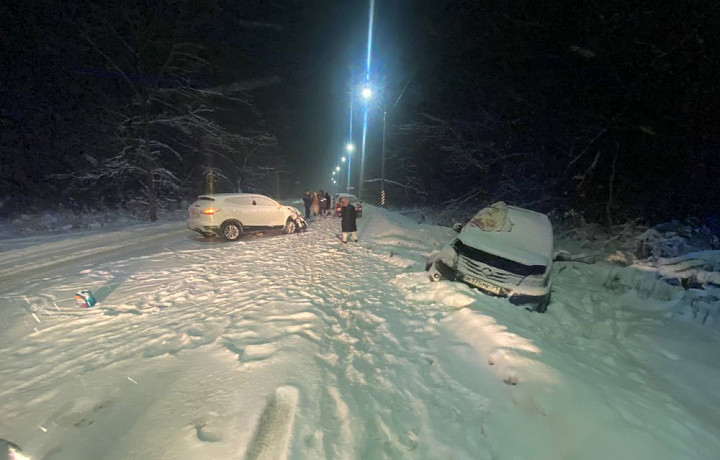 Серьезное ДТП произошло на заснеженной дороге в деревне Коптево под Тулой