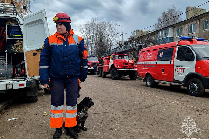 Опубликованы фото с места взрыва бытового газа в Куркино Тульской области