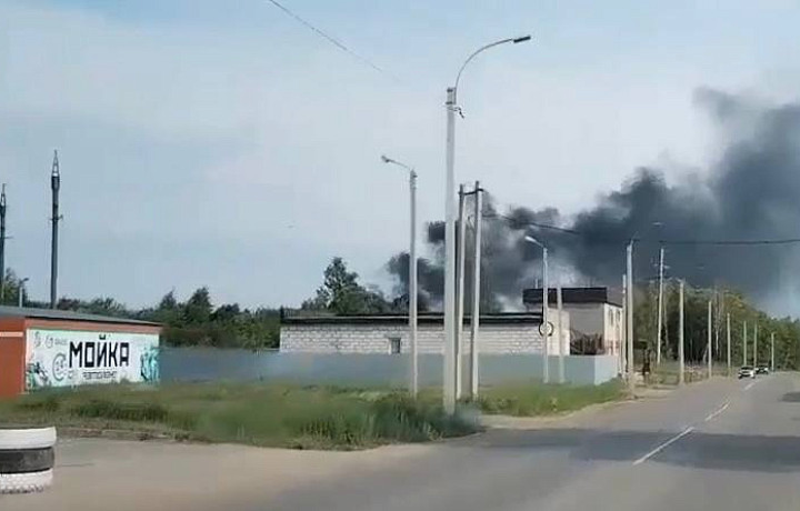 В Донском Тульской области на улице Новомосковская случился пожар