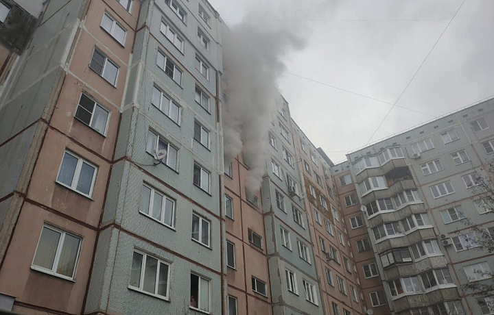 На пожаре в девятиэтажке на улице Луначарского в Туле погиб мужчина