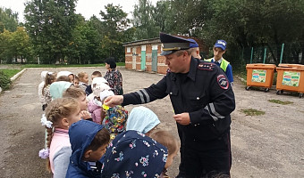 Тульская ГИБДД провела пешеходную экскурсию для первоклассников