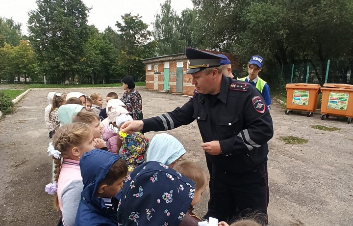 Тульская ГИБДД провела пешеходную экскурсию для первоклассников