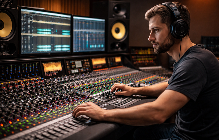 «Для меня важнее, о чём человек поёт, чем то, как он берёт ноты»: побеседовали о музыке со звукорежиссером и сонграйтером Валерием Чекалиным