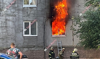 В Туле произошел масштабный пожар на улице Ложевой