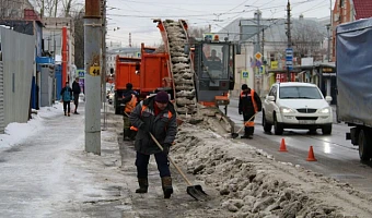 Снег в Туле убирают 170 человек и 110 единиц техники