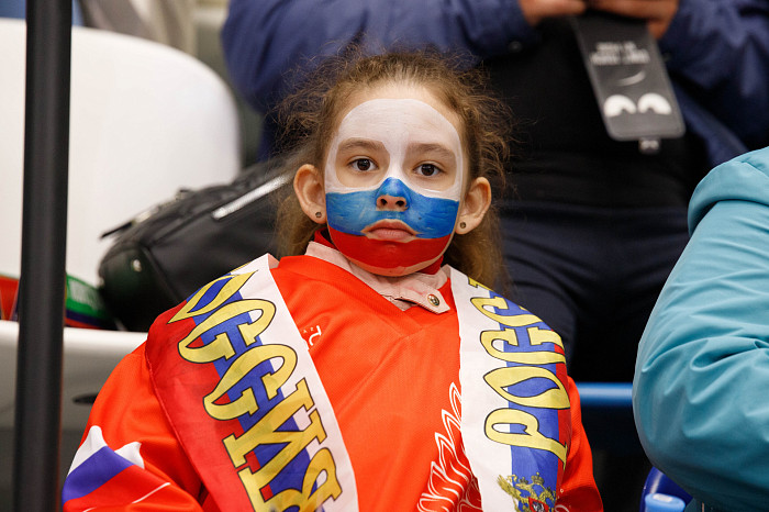 Фоторепортаж: как прошел матч между национальными сборными России и Беларуси