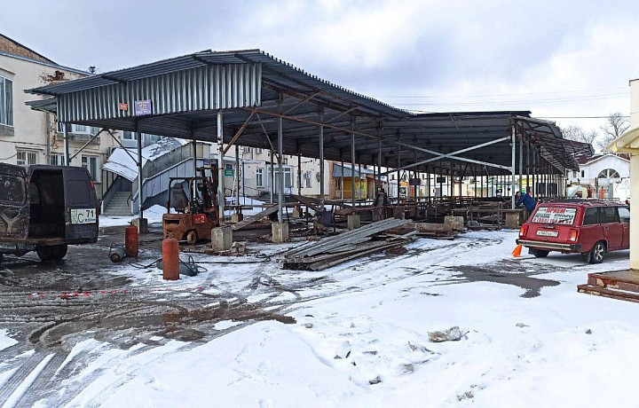 На Центральном рынке Тулы начали снос павильонов