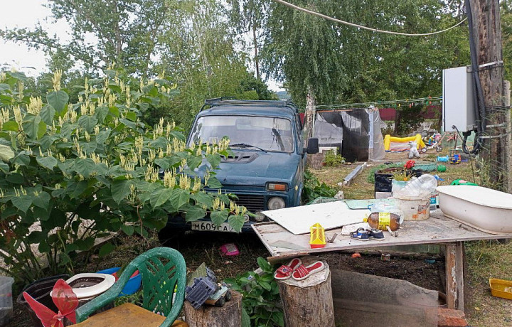 В Большой Туле пьяный водитель «Нивы» влетел в палисадник дома