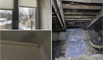 В Суворове дом заливает из-за худой крыши: проблему решили кусочком пленки