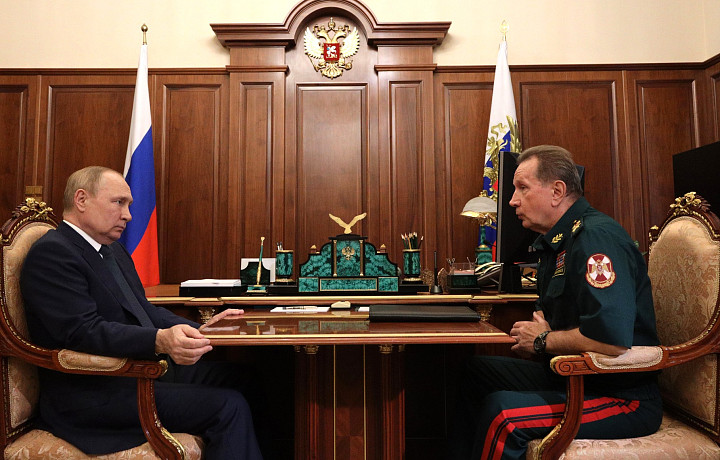 Директор Росгвардии Золотов доложил Путину о выполнении задач в ходе спецоперации
