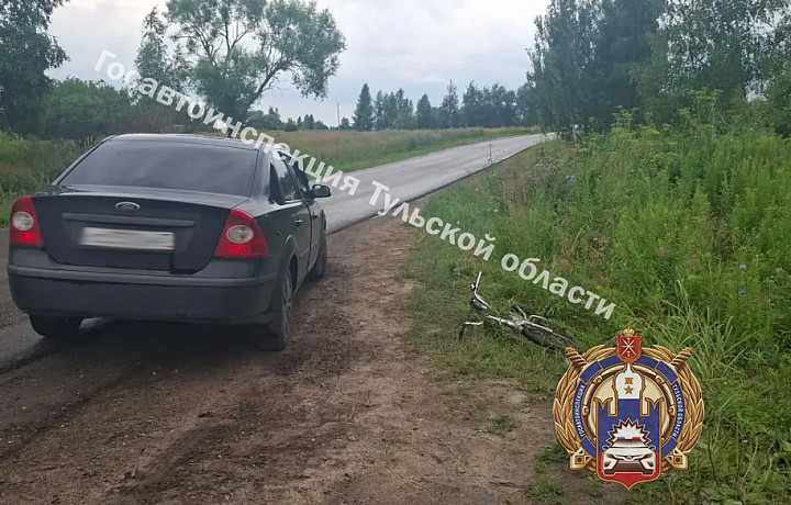 В Щекинском районе 12-летний велосипедист попал под машину
