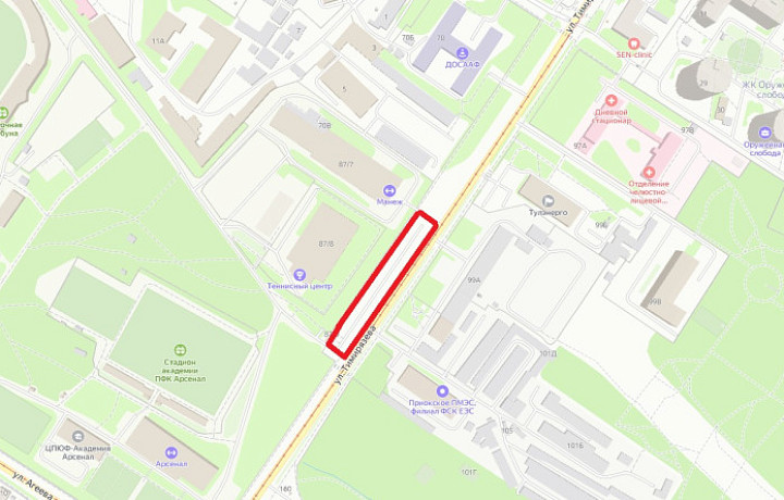 Движение транспорта ограничат на улице Тимирязева в Туле 14 и 15 марта