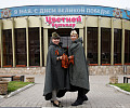 Цветной бульвар поздравил туляков с наступающим Днем Победы и подарил Георгиевские ленты