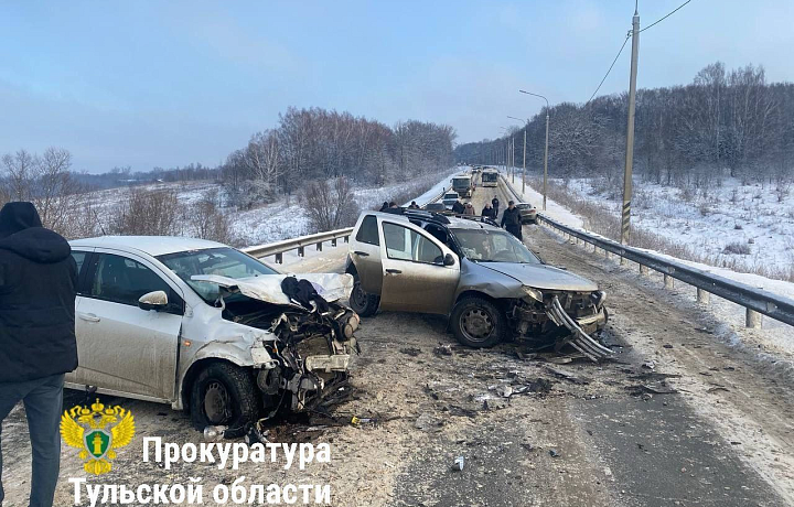 Прокуратура организовала проверку после массового ДТП с пострадавшими в Щекинском районе