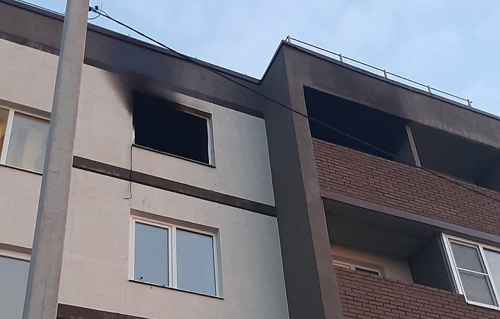 В поселке Бородинский Киреевского района произошел пожар в новостройке