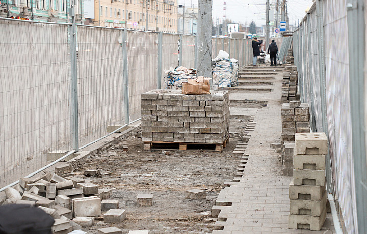 На проспекте Ленина в Туле приступили к первому этапу работ по озеленению