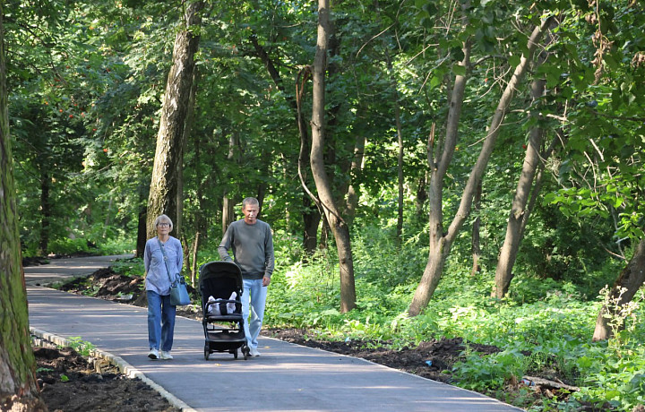 В Новомосковске благоустроили тротуар по улице Парковой