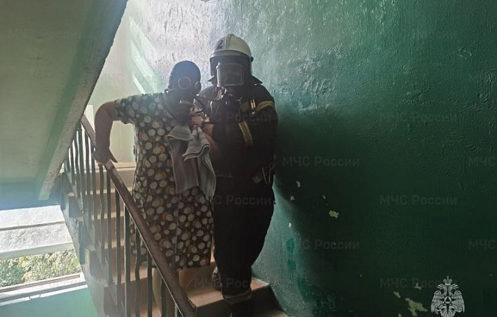 В Туле из горящего дома на улице Галкина эвакуировали двух человек