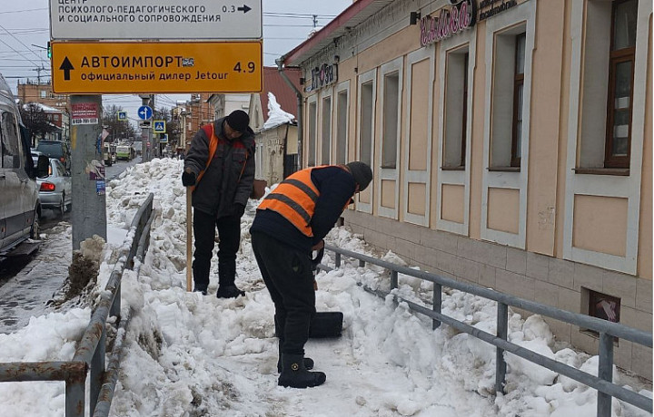 Почти девять тысяч кубометров снега убрали с улиц Тулы за сутки
