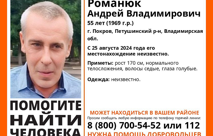 Пропавший под Владимиром мужчина может находиться в Тульской области