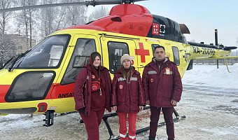 Бригада тульской санавиации эвакуировала из Плавска женщину с острым коронарным синдромом