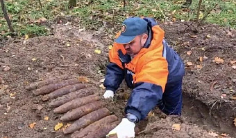 В Тульской области взорвали 12 артиллерийских снарядов