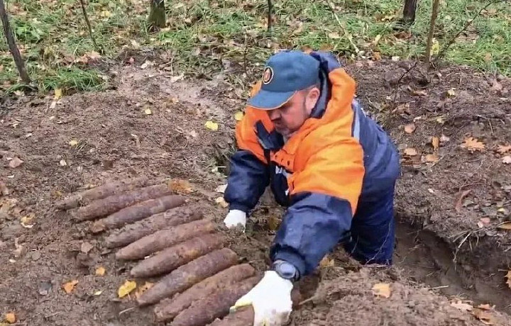 В Тульской области взорвали 12 артиллерийских снарядов