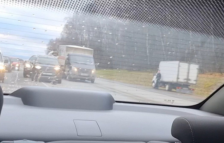 ﻿На трассе М-2 в Туле образовалась пробка из-за ДТП