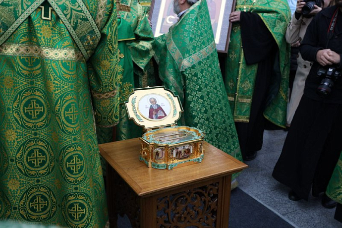 В Успенский кафедральный собор Тулы прибыл ковчег с мощами преподобного Сергия Радонежского