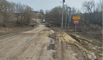 Мост в тульской деревне Григорьевское освободился от воды