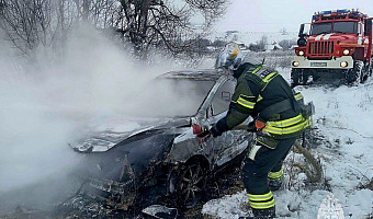 Легковой автомобиль сгорел в Ефремовском округе