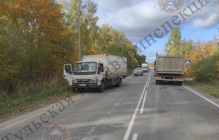 В селе Оленьково Веневского района автоледи на Suzuki врезалась в Mitsubishi Fuso