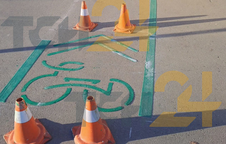 ﻿Туляки показали, как выглядит велодорожка на дублере проспекта Ленина