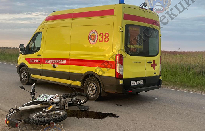 В Алексинском районе водитель мотоцикла попал в больницу, не справившись с управлением