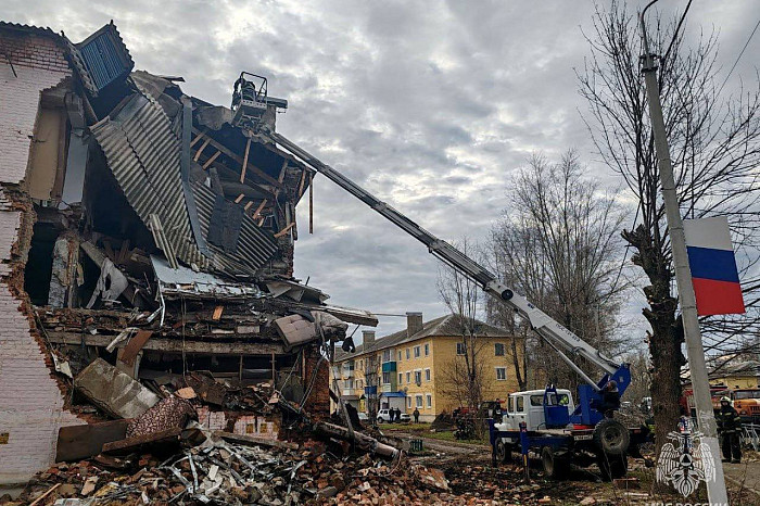 Опубликованы фото с места взрыва бытового газа в Куркино Тульской области