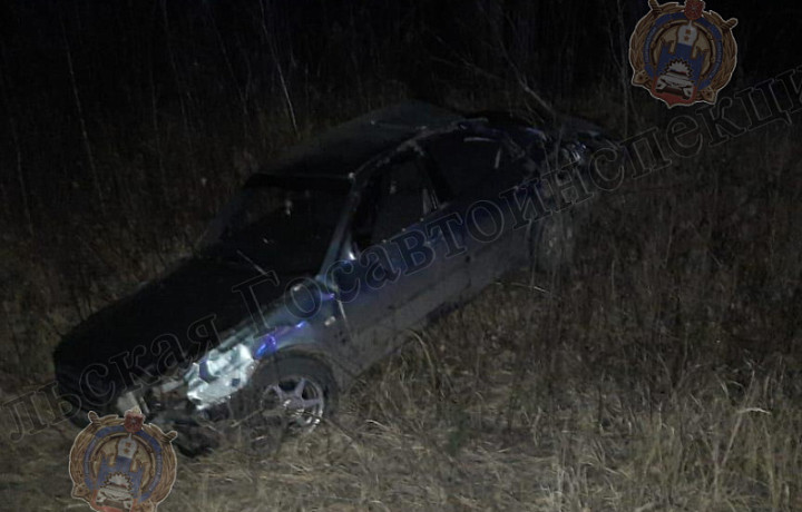 На трассе М-2 «Крым» в Туле Hyundai Sonata врезался в ограждение и опрокинулся
