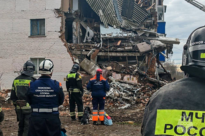 Опубликованы фото с места взрыва бытового газа в Куркино Тульской области