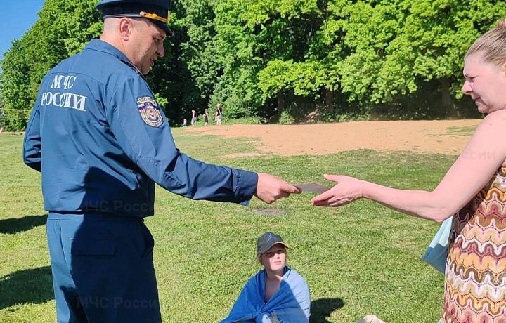 Спасатели провели рейд на пляже реки Воронки в Туле перед стартом купального сезона