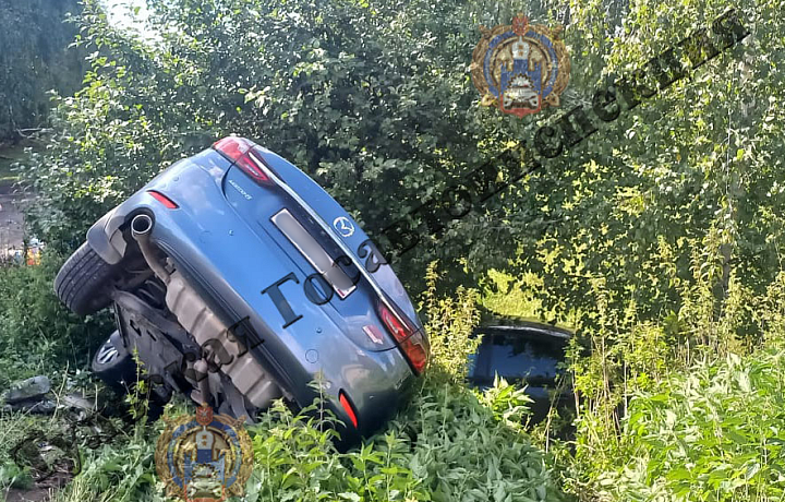 В Кимовском районе при столкновении Volkswagen и Mazda пострадали двое маленьких детей