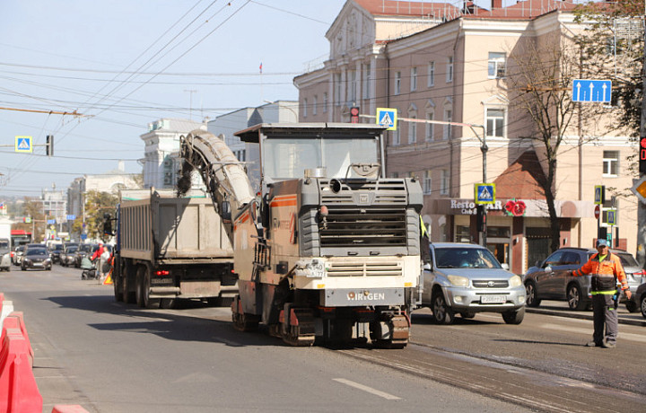 Дорожные работы на проспекте Ленина в Туле выполнены на 50%