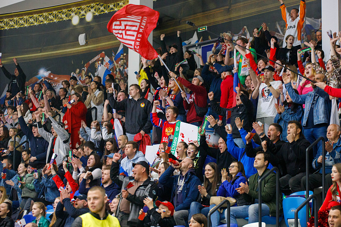 Фоторепортаж: как прошел матч между национальными сборными России и Беларуси