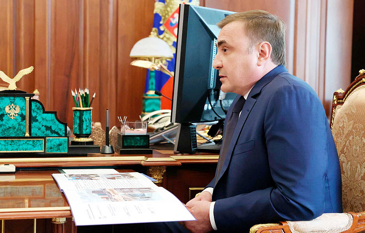 Алексей Дюмин доложил президенту о сотрудничестве Тульской области и ДНР