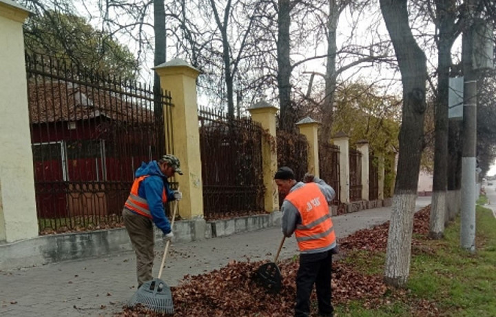 В уборке и благоустройстве Тулы 18 октября задействованы более 300 рабочих и 60 единиц техники