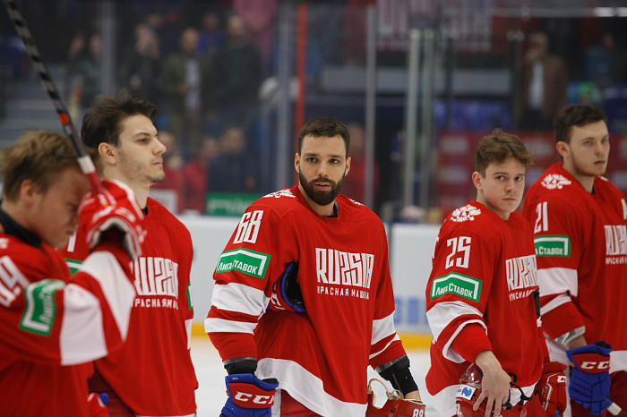 Фоторепортаж: как прошел матч между национальными сборными России и Беларуси