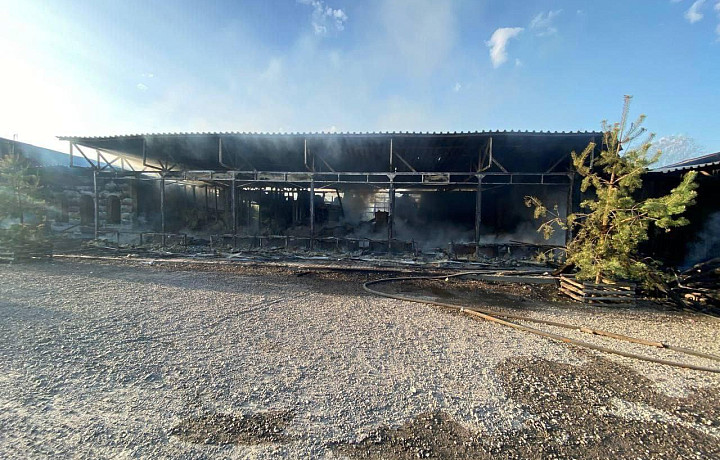 Ресторан загорелся на территории «Усадьбы Александрово» в Кимовске