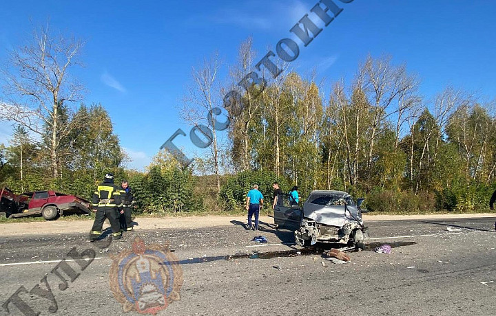 На автодороге "Тула-Белев" столкнулись два автомобиля