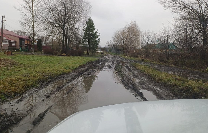 Под Щекино развезло дорогу к жилым домам, проезда почти нет: чиновники обещали решить проблему еще семь лет назад