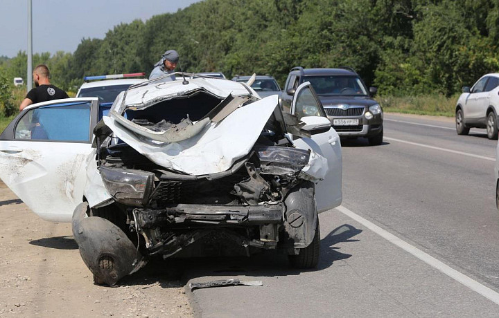 Пять автомобилей столкнулись в Тульской области