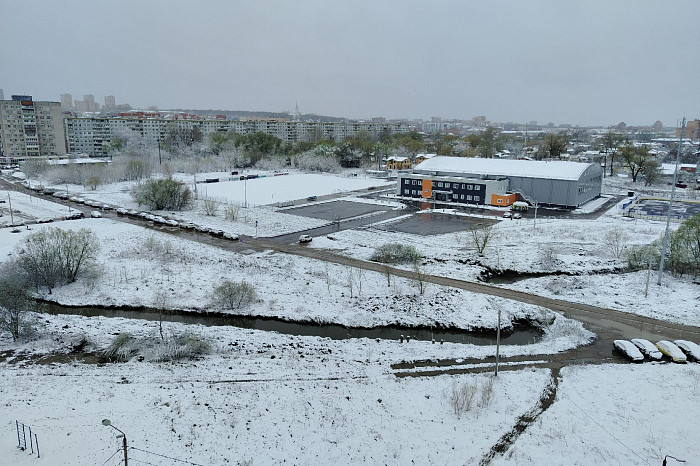 Тулу замело снегом в конце апреля